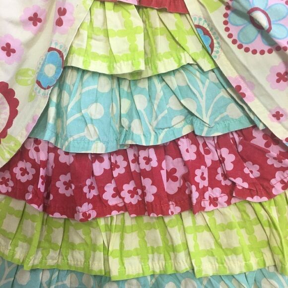Jelly The Pug Mixed Print Ruffle Sleeveless Dress Size 24M - Picture 3 of 5